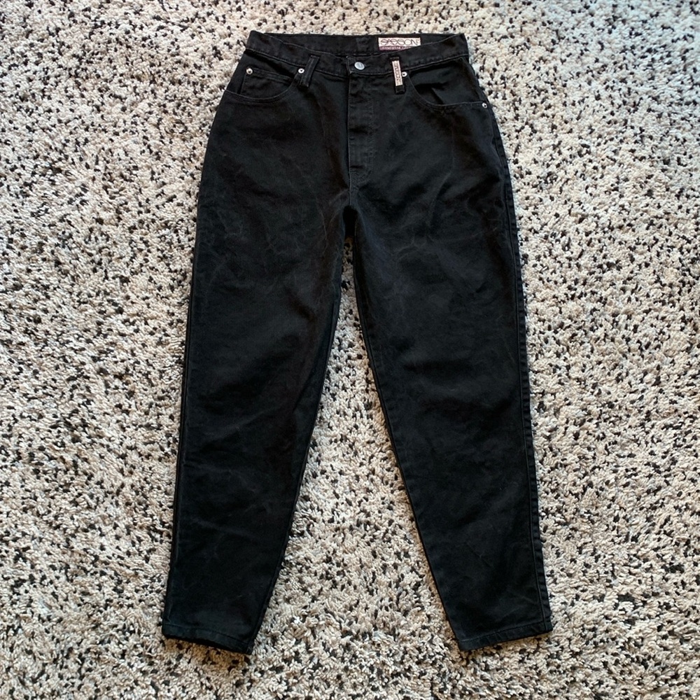Vintage Sasson Jeans Black Wash High Waist Women’s Size 11/12 Petite